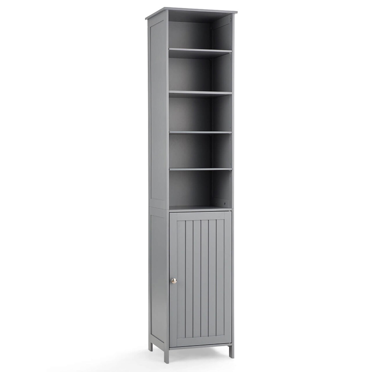 72" Free Standing Tall Floor Bathroom Storage Cabinet with Adjustable Shelves